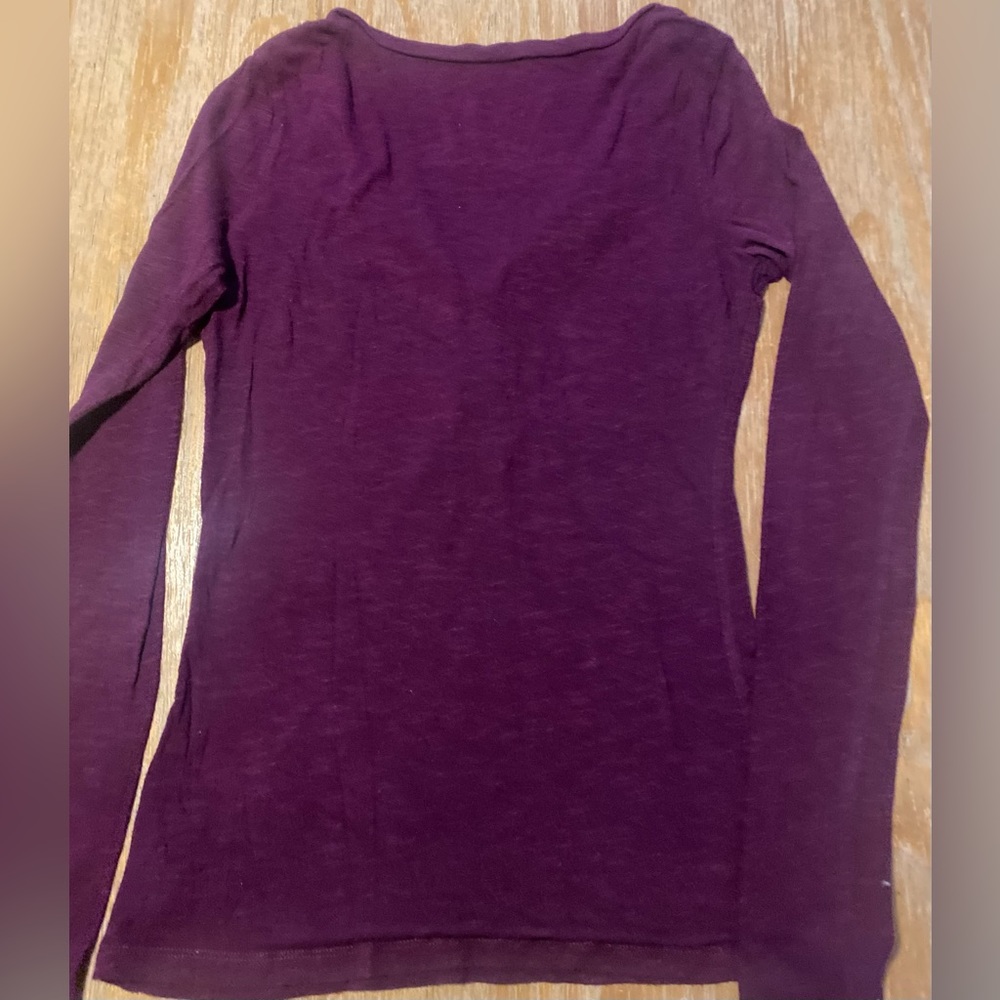 International Concepts Ruffled V-Neck Long-Sleeve Shirt - Picture 5 of 5